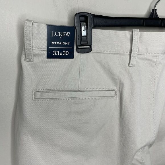 J.CREW Pants Men 33 x 30 Straight Fit Chino NEW Beige Cotton Blend H3186 - Picture 8 of 15